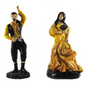 Casal de Ciganos Amarelo Pequeno