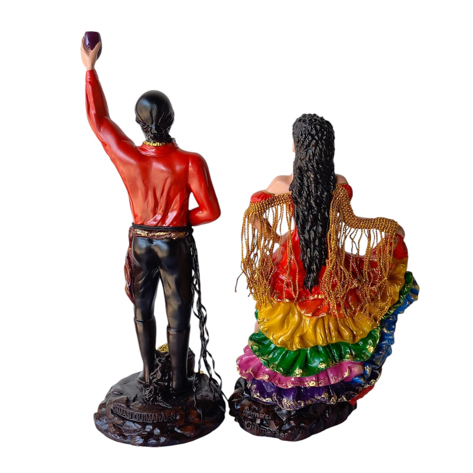 Casal de Ciganos Médio (Vermelho e Sete saias) - Imagem 2